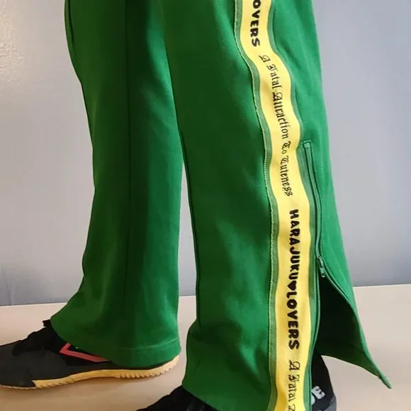 RARE Japan joggers Harajuku lovers vintage y2k 90s track Rave Pants Festival